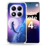 Cokitec Xiaomi Redmi Note 14 Pro 5G Animal Dolphin Wave Versterkte hoes