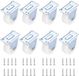 Allecto Premium - Set van 8 meubelrollen, 40 mm, rubber, draaibaar, met schroeven