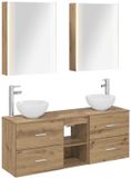 vidaXL Badkamerkastenset 5 stuks Artisanaal eiken Bewerkt hout