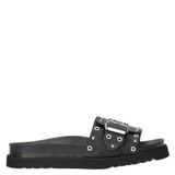 Scholl Joyce Ring leren slippers zwart