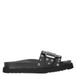 Scholl Joyce Ring leren slippers zwart