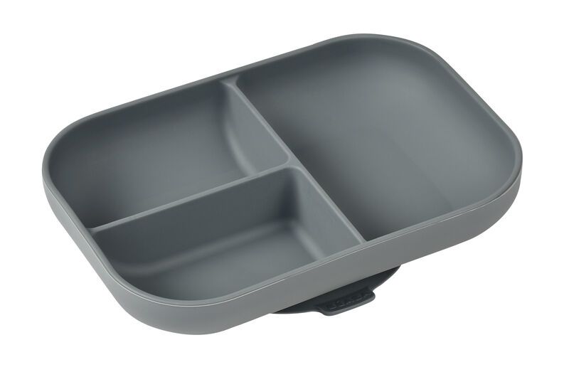 BEABA Peuter bord - Grijs - Silicone - Jongen/meisje