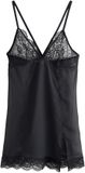 Next - Dames - Glamoureuze slipdress met kant - Zwart