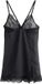 Next - Dames - Glamoureuze slipdress met kant - Zwart