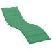 Coussin de bain de soleil 200x70x3 cm tissu oxford vert