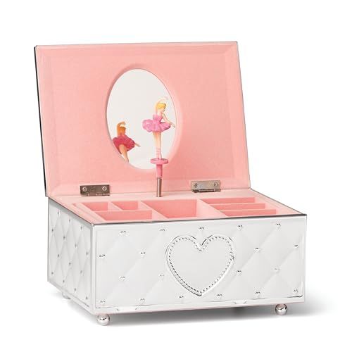 Lenox Childhood Memories Black Ballerina Jewelry Box, Silver/Pink