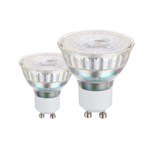 EGLO GU10 lamp set van 2, 2 ledspots, reflectorlamp elk 3 watt (komt overeen met 36 watt), 240 lumen, lamp warm wit, 3000 K, gloeilamp Ø 5 cm