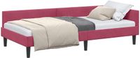 vidaXL Hoekbed Frame Wijnrood Fluweel 90 x 200 cm