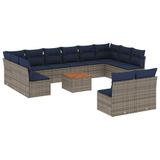 VidaXL 3256229 Tuinmeubelserie Marineblauw