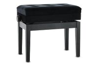 GEWA Pianobank Deluxe Compartment, zwart mat, met muziekbladvak