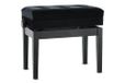GEWA Pianobank Deluxe Compartment, zwart mat, met muziekbladvak