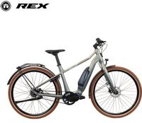 REX Commuter S Vélo électrique, Vélo électrique pour femmes et hommes, Cadre diamant 28 pouces, Moteur central Shimano STEPS 40 Nm, Entraînement par courroie Gates, Batterie 504 Wh, Jusqu'à 160 km d'autonomie, 21,9 kg