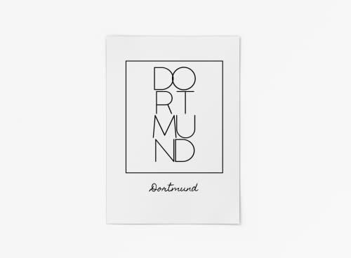 Cool Factory A3 City Poster - 250 gr. Paper - Painting for Living Room & Bedroom - Various Designs - Minimalist - Gift Idea