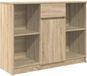 vidaXL Dressoir met lade 101x35x76 cm spaanplaat sonoma eikenkleurig