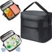 Sans marque - Isolerende tas - Koelbox voor onderweg - Compact et pliable - Noir - Aluminium - 10 l