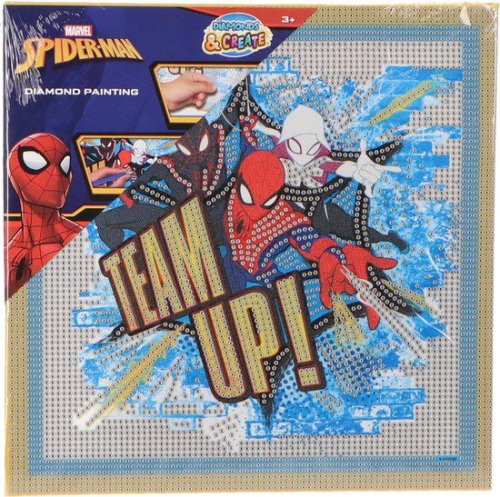 4KidsOnly Twisk Spiderman diamond painting XL schilderij voor kinderen