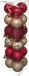 Atmosphera Kerstballen - 18x - rood/goud - mix - kunststof - 3 cm - Kerstboom versiering