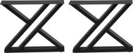 Pieds de meuble en métal - Pieds carrés pour tables, 40 cm - Charge lourde, pieds pour tables basses et bureaux - Pieds de banc industriels en acier inoxydable à monter soi-même - Noir