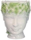 Bloempot Lady nature 14x12xH14,5cm vert