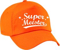 Bellatio Decorations Super meester cadeau petje - baseballcap - oranje - heren