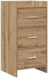 vidaXL Dressoir Artisanaal eiken 40 x 36 x 80 cm Bewerkt hout