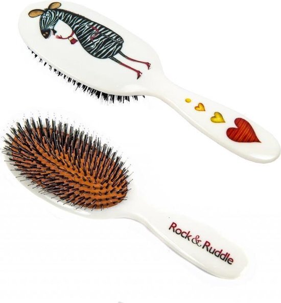 Rock &amp; Ruddle Haarborstel Zebra-6,5 cm x 21 cm