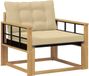 vidaXL Banc de jardin en acacia massif et textilene blanc