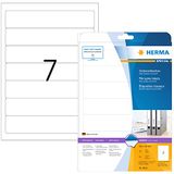 HERMA 8620 A4 indoor label, kort/smal set van 32 (192 x 38 mm, 320 vellen, papier, mat) zelfklevend, bedrukbaar, permanent klevende mapetikettes, 2.240 etiketten voor printer, wit