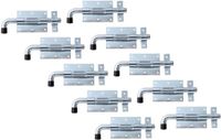 Alberts 863524 schuifgrendel, met ronde handgreep en bevestigde beugel, blauw gegalvaniseerd, plaat 95 x 67 mm, grendel-Ø 15,5 mm, totale lengte 178 mm, set van 10