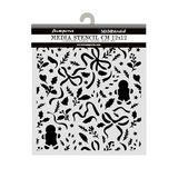 Stamperia Thick Stencil for Scrapbooks, Albums, Cards, Bullet Journals, and More, Flexible Material, Easy to Clean, Perfect for Crafts and Gifting (Christmas, Ribbons and Gingerbread)