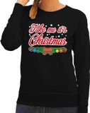 Bellatio Decorations Shoppartners Bv Foute kersttrui / sweater voor dames - zwart -Take Me Its Christmas S