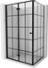 Mexen Mist-F douchecabine inklapbaar links 110 x 95, zwart raster, zwart