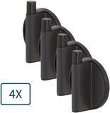 Tiger Tune handdoekhaken - 4 stuks - metaal - geborsteld zwart