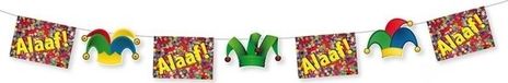 Fest-Dekor Gmbh Guirlande de carnaval Alaaf - 3x - 3 mètres - Guirlandes de carnaval - décorations - Décoration de fête - pour intérieur
