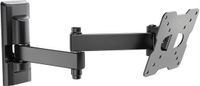 SPACE Meliconi SPACE SYSTEM FULLMOTION 100, tv-muurbeugel met dubbele rotatie, wandbeugel voor flatscreens van 14" tot 25", VESA-bevestiging 50-75-100, draagvermogen tot 17 kg, zwart