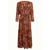 King Louie maxi jurk met print - bruin