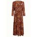 King Louie maxi jurk met print - bruin