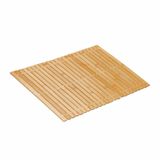 Relaxdays Bamboe badmat - Antislip - 60 x 40 cm - Natuur/wit