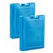 PlasticForte Koelelementen - 260 gram - 4x stuks - 13 x 10.5 x 2 cm - blauw - kunststof - sneeuwvlokken print
