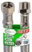 Merkloos RVS Sanitair Slangen Set van 2 - 20 cm - 13 mm Diameter