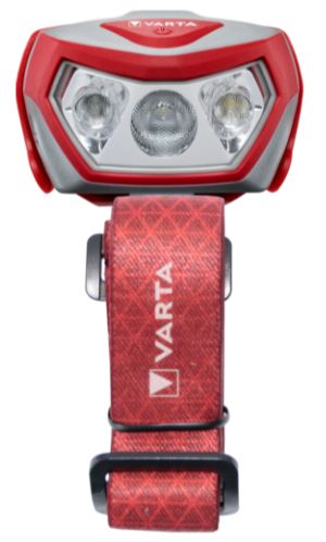 Varta Outdoor Sports H20 Pro Headband Flashlight - Grey/Red - LED