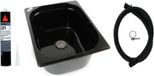 Évier en acier inoxydable pour camping, lavabo, 325x265x150 mm + évacuation + colle, adapté aux modèles T4 et T5