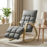 HOMCOM Schommelstoel-Polyester-106L x 67B x 92H cm-Grijs