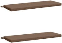 vidaXL - 2-delige - Bankkussens - SOEST - 2 - st - 100% - Polyester - Taupe