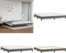 vidaXL Bedframe Kunstleer Grijs 200x200 cm
