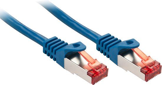 LINDY 47352 RJ45 Netwerkkabel, patchkabel CAT 6 S/FTP 1.00 m Blauw