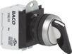 BACO BAL21MR03A L21MR03A Keuzetoets Kunststof frontring, Verchroomd Zwart 2 x 45 ° 1 stuk(s)