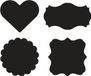 Rayher hobby materialen Set krijtbord folie etiket vormpjes Multi