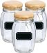 Zeller Weckpotten - 6x - 1.2L - glas - met beugelsluiting - incl. etiketten