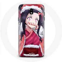 Maniacase Etui voor Samsung Galaxy J7 2017 Anime Demon Slayer Kamado Nezuko Eerste Kerstdag 2023